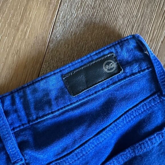 AG The Farrah High Waist Velvet Jeans in Egyptian Blue - Picture 12 of 12